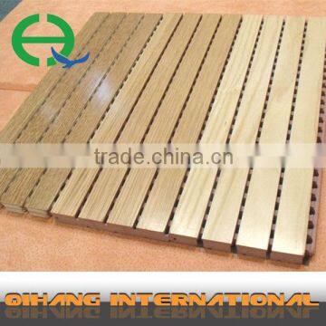 high quality wooden grooved acoustic panel/perforated panel/acoustic mdf for decoration