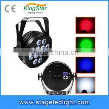 2015 Decorative Christmas Party Favors DMX RGBW 12X10W Quad LED Stage FLAT Par Can Lighting Fixture for Sale Show Disco DJ