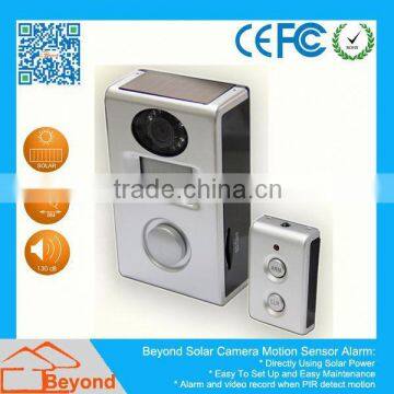 Warehouse Safety Equipment Solar Camera Alarm With Video Record and Solar Panel