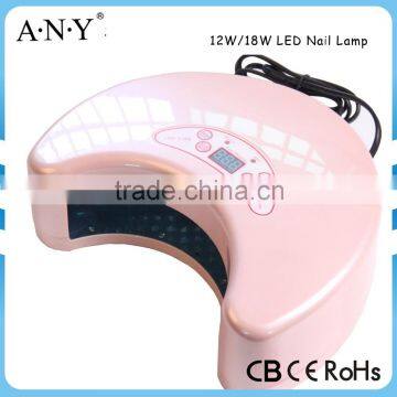 Professional Salon Equipment Pink Gel Acrylic Nail Art Curing Light 12V UV Lamp for Two Hands