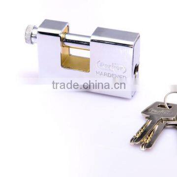Lipson LS-301 Hardened Steel Armoured Case Brass Rectangular Padlock