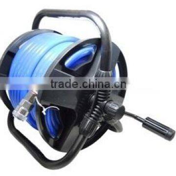 HAND CRANK AIR HOSE REEL , PU BRAID HOSE 3/8" X 20M (GS-1623N02)