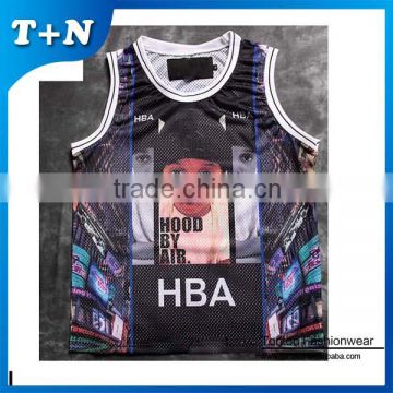 OEM whole sublimation printing mens stringer tank top