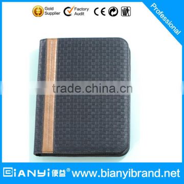 Zipper Binder A4 PU Portfolio with document folder