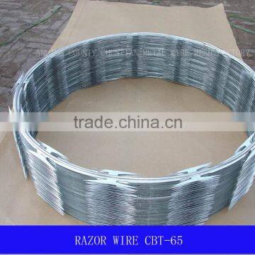 HOT-DIPPED GALVANIZED RAZOR WIRE CBT-65, BTO-22