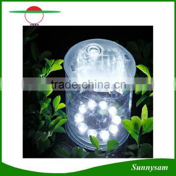 Portable and Foldable Outdoor Lighting Waterproof Transparent PVC Camping Lantern Rechargeable Inflatable Solar Light