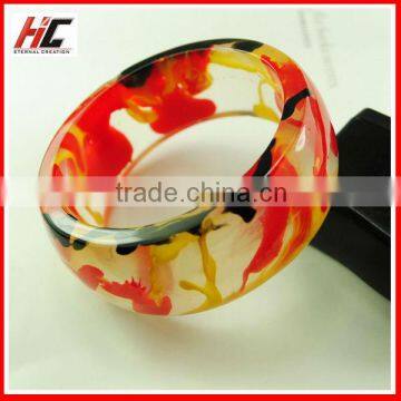 2012 New Style Fashion Colors Resin Bangle Promotion Gift