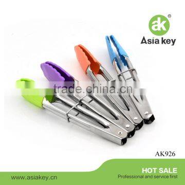 4 Color Heat-Resistant Tips Salad Tongs