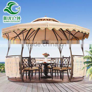 2016 Best Selling Waterproof Rattan Wicker Outdoor Gazebo For Sale