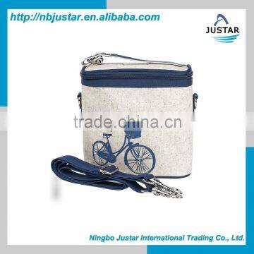 New Design Bicyle Printing Round Shape Insulated Breast Milk Cooler Bag