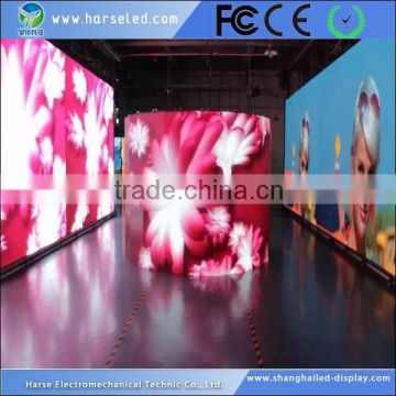 P3.91 alibaba indoor xxx video play Led curve screen