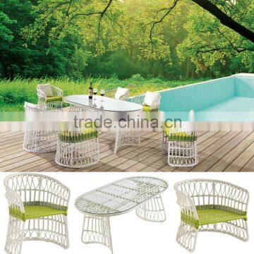 Popular Outdoor Garden Furniture White Rattan Outdoor Furniture Set