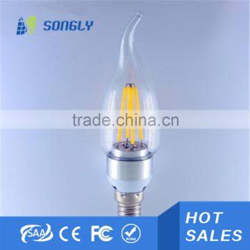 110v high lumen efficiency 125lm/w energy saving led light bulb 3w vintage led filament bulb e14 e12 e27