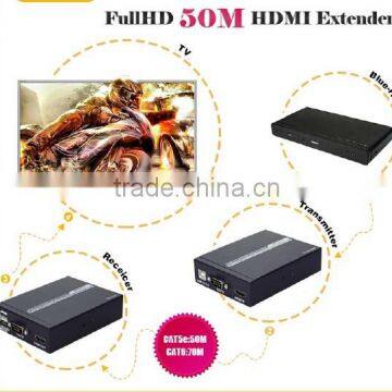 KVM HDMI extender with IR Control,RS232, over single cat5e up to 50meters, 1080p, 3D