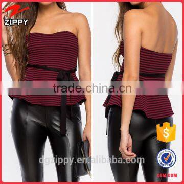 Wholesale Sexy Breezy Stripe Lady Tube Top