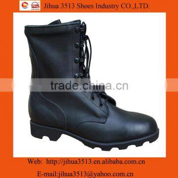 Full-grain cow leather military boot with good quality rubber sole can Customized to your specifications