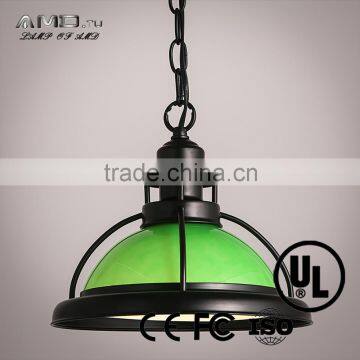 Made In China Elegant Residential Pendant Lighting Iron Chain Colorful Lampshade