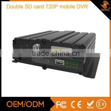 128G Dual sd card mobile dvr , City Bus 4CH SD Card Mobile Dvr Surveillance System