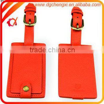 Orange Leather Popular Luggage Tags