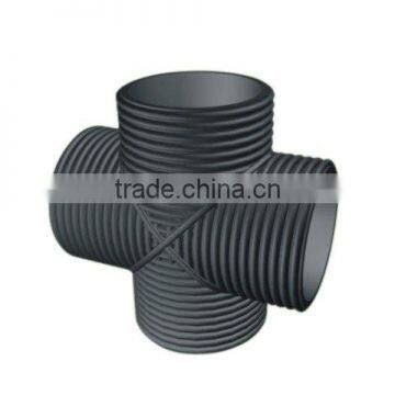 HDPE Double Wall Corrugated Pipe Fittings: Cross