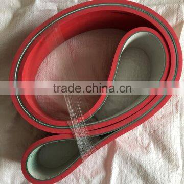 Flat Belt Coated With Red Rubber