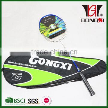 GX-7009 BLUE best sale aluminium&steel brand badminton rackets/racquet with badminton racket bag