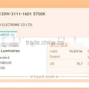 Patent Design 130w UL CUL DLC List Modular Led Canopy Light With 120v for Gas Station photo-4