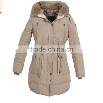 latest design thickening female teddy hood cultivate one's morality mid thigh long down jacket