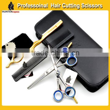 5.0 inch japanese stainless steel professional hair dressing shears kit for barber using