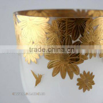 White + Pure Gold Quartz Crystal Singing Grail Bowl photo-5