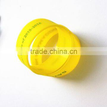 1 Inch Debossed and Ink Filled Wide Silicone Wristband