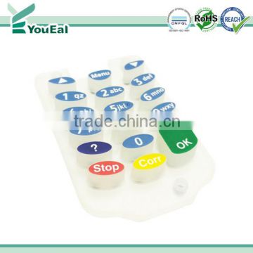 Silk Screen Printing Silicone Keypad for Equipment