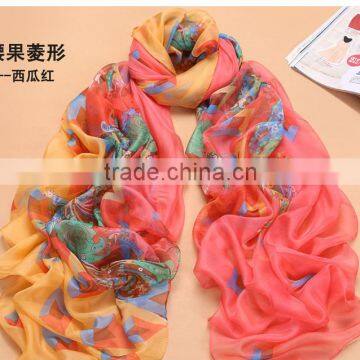 women shawl raw silk scarf