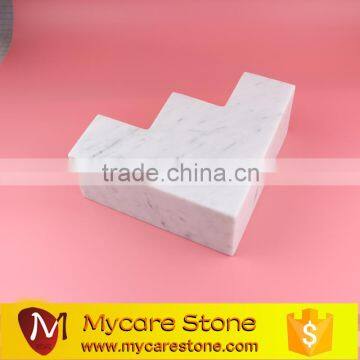 Wholesales Carrara white Natural marble book end for decoration