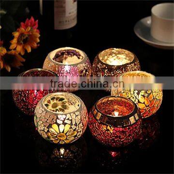 Glass Mosaic Tealight Candle Holder