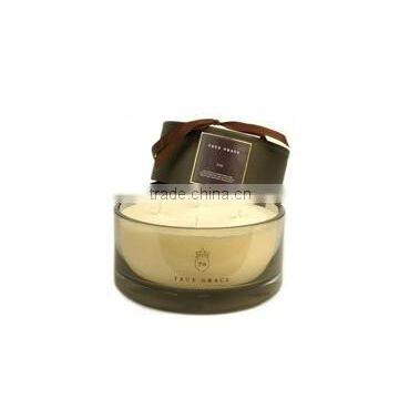 3-Wicks Romantic Scented Soy Candle in glass