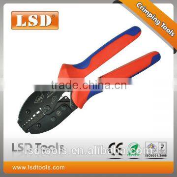 High Quality Ratchet Crimper twin cord end terminal crimp tool for crimping wire-end ferrules with dual color handle