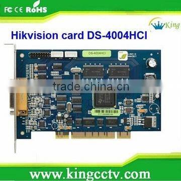 new 4 channelsH.264 Smart DVR Software dvr card Hikvision ( DS-4004HCI )