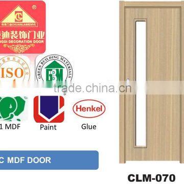 mdf pvc glass door for Oman