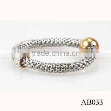 2016 Alibaba Wholesale 316l Stainless Steel Bracelet For Men With Gold Bead