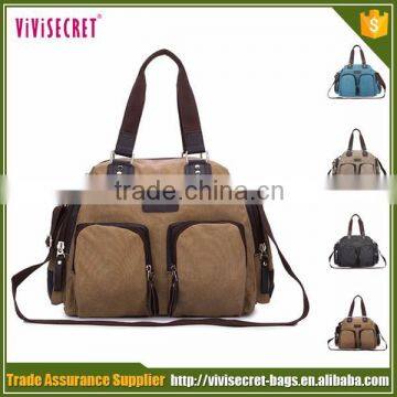 Vivisecret Canvas Style Shoulder Carry Bag Canvas Tote Bags for Business Men photo-4