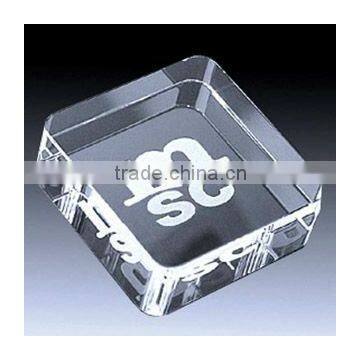 clear acrylic paperweight