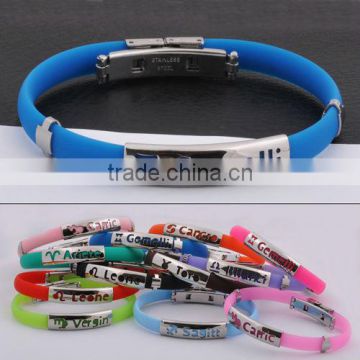 Silicone Bracelet With Metal Clasp Stainless Steel