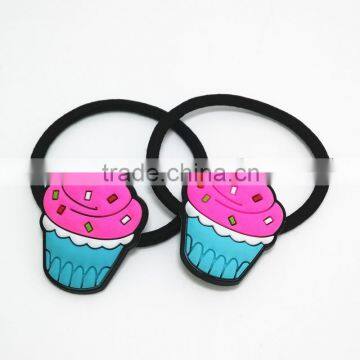 Ice cream Shaped Soft PVC Hair ties Fancy Hair rubber bands manufacture