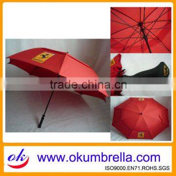 promotional double layer umbrella with car brands printing