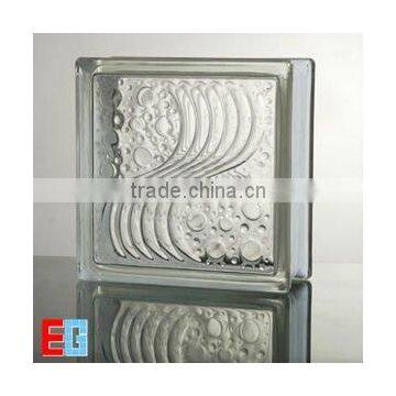 Sea wave clear&colored Glass Block