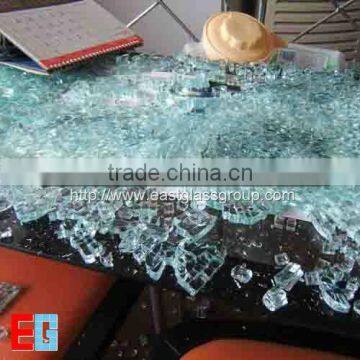 3-19mm Clear and Colored Cracked Tempered Glass