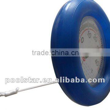 Large Scale Floating Dial Thermometer P1511 w/ Probe and Blue PVC Inflatable Head