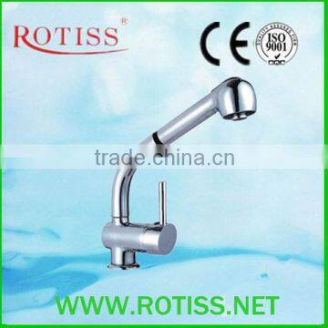 Sale brass single handle pull out sink mixer RTS5531-7 kitchen faucet