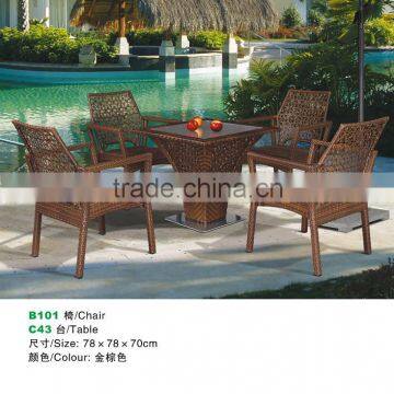 Outdoor Patio Wicker Furniture New All Weather Resin 6-Piece Dining Table Chair & Bench Set